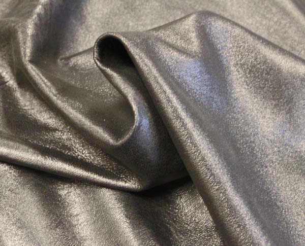 Crystal Black Nub Foiled Leather