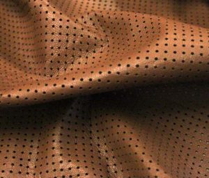 Perforated Cognac Lambskin Leather
